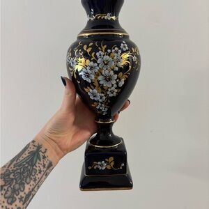 Vintage Kobalt K Stile Sevre Floral Vase